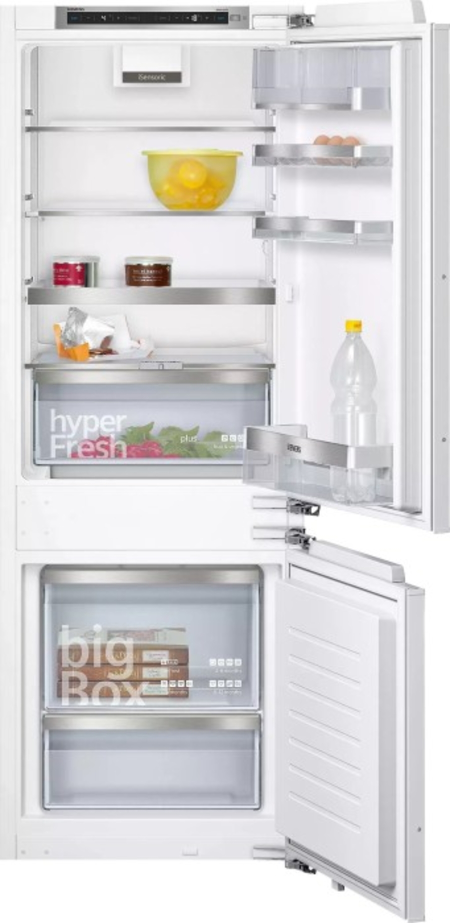 Siemens KI77SADD0 iQ500 Einbau-Kühl-Gefrier-Kombination mit Gefrierbereich unten 157.8 x 55.8 cm Festtürmontage