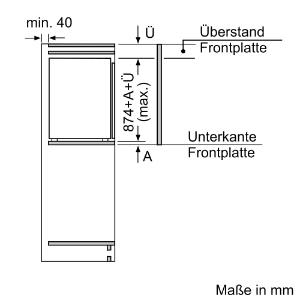 Siemens GI21VAFE0 iQ500 Gefrierschrank Einbau 88 cm Nische Festtür 87.4 x 55.8 cm
