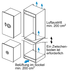 Siemens GI21VAFE0 iQ500 Gefrierschrank Einbau 88 cm Nische Festtür 87.4 x 55.8 cm