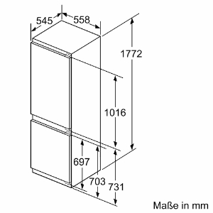 Siemens KI86SHDD0 iQ500 Einbau-Kühl-Gefrier-Kombination Flachscharnier mit Softeinzug ,Festtürmontage177.2 x 55.8 cm