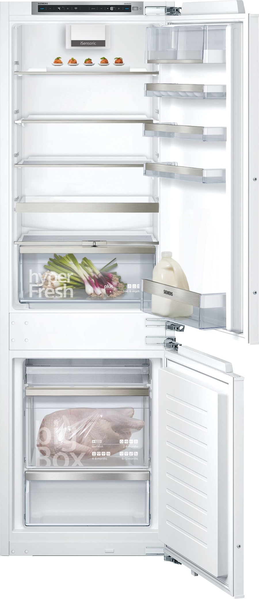Siemens KI86SHDD0 iQ500 Einbau-Kühl-Gefrier-Kombination Flachscharnier mit Softeinzug ,Festtürmontage177.2 x 55.8 cm