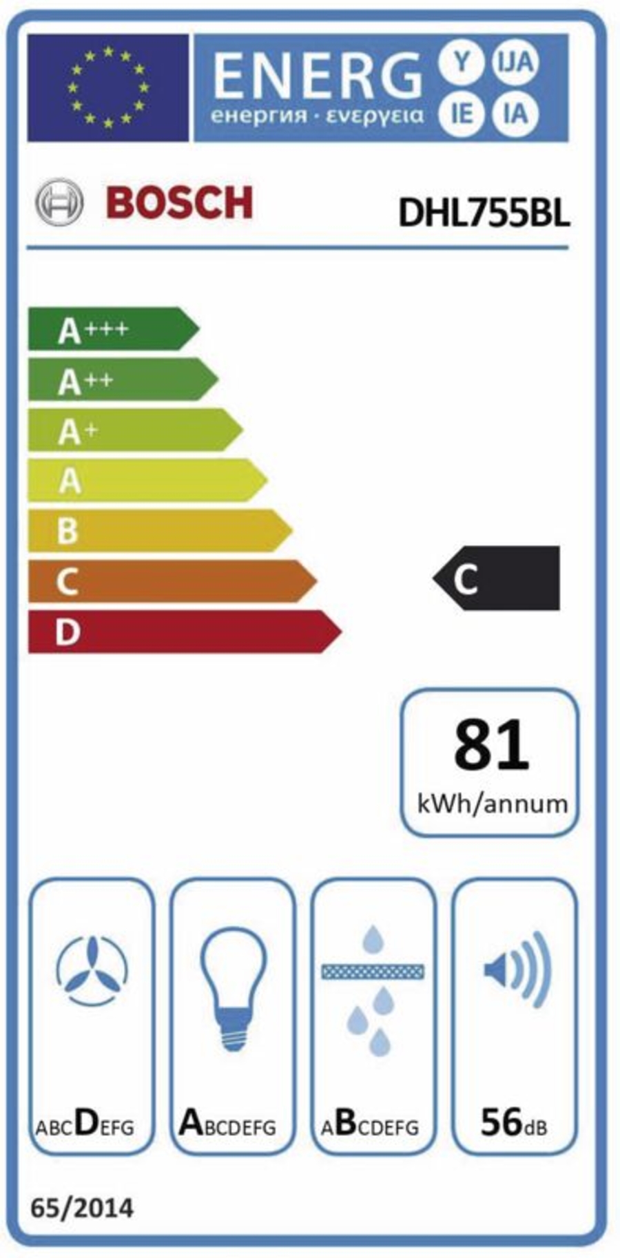 Bosch DHL755BL Serie  4 Lüfterbaustein 75 cm Silbermetallic 