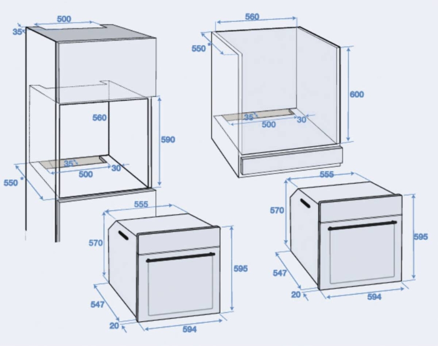 Beko BBIM12300X Multifunktionsbackrohr mit 8 Kochfunktionen 