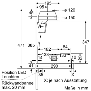 Bosch DFR067A52  Flachschirmhaube 60cm Silbermetallic  