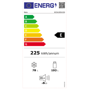 Beko BCSA285K4SN Einbau-Kühl/Gefrierkombination, 177,5cm Schlepptür