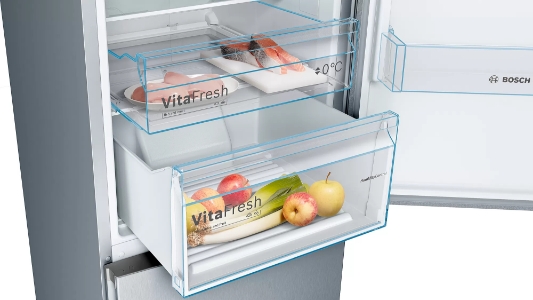 Bosch KGN39VLDA Kühl-Gefrier-Kombination Edelstahl-Look NoFrost Abmessungen (HxBxT):2030x600x660mm 