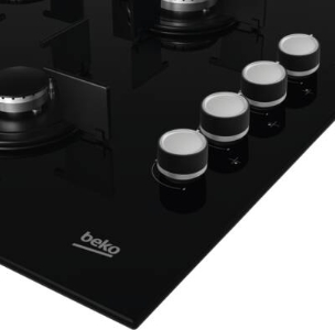Beko HILG64120S Gaskochfeld schwarz glas modernes Design