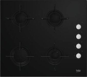 Beko HILG64120S Gaskochfeld schwarz glas modernes Design