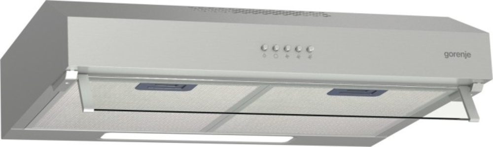 Gorenje WHU629EX/M Unterbau-Dunstabzugshaube Edelstahl mit Glasschirm,  Breite 60cm 