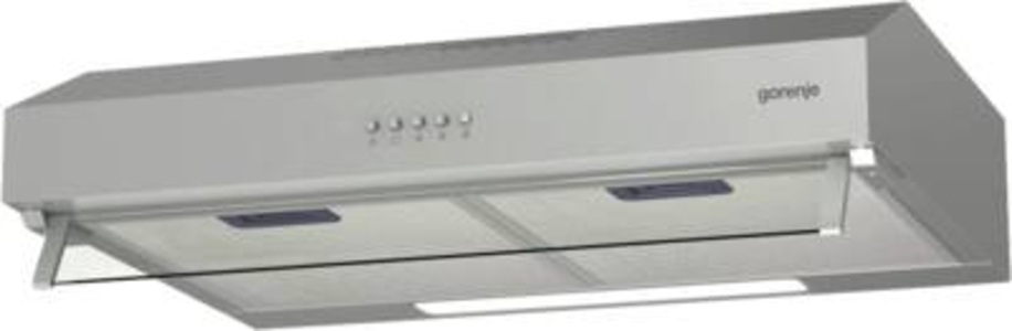 Gorenje WHU629EX/M Unterbau-Dunstabzugshaube Edelstahl mit Glasschirm,  Breite 60cm 