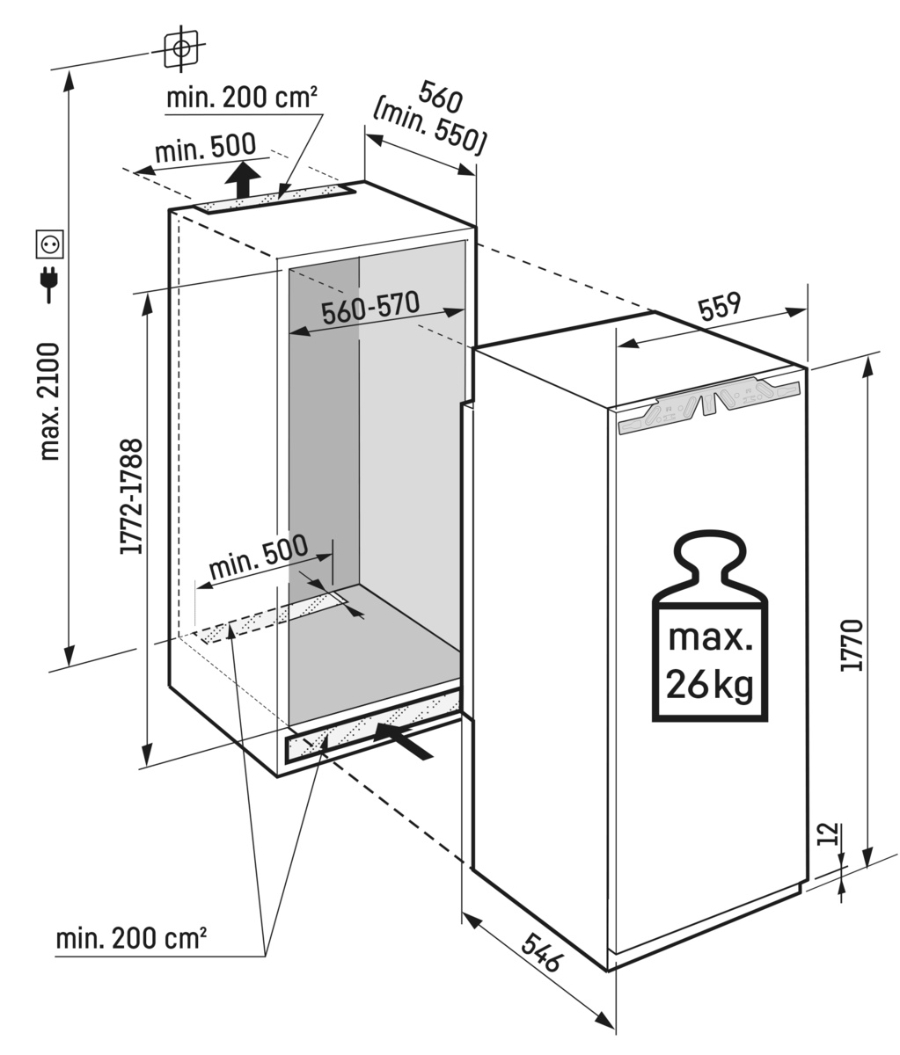 Liebherr IRBe5120 Plus BioFresh Integrierbarer Kühlschrank  178cm Nische