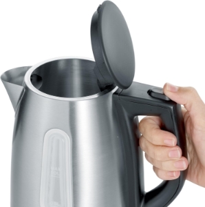 Severin WK3469 Wasserkocher Edelstahl-Schwarz  2.200 Watt 