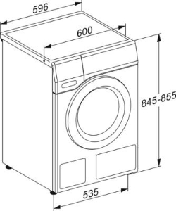 Miele WCD120 WPS  Waschmaschine Lotosweiss 60 cm Frontlader 8 kg 1400 U/min EEK:A