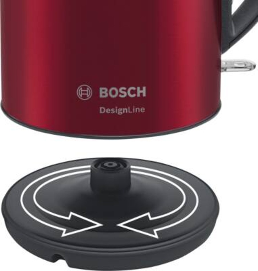 Bosch TWK3P424 DesignLine Wasserkocher Rot-Schwarz 