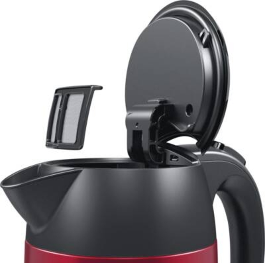 Bosch TWK3P424 DesignLine Wasserkocher Rot-Schwarz 