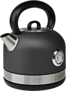 Nedis KAWK310EGY Wasserkocher 1.7 l | Edelstahl | Grau  Temperaturanzeige | Um 360 Grad drehbar
