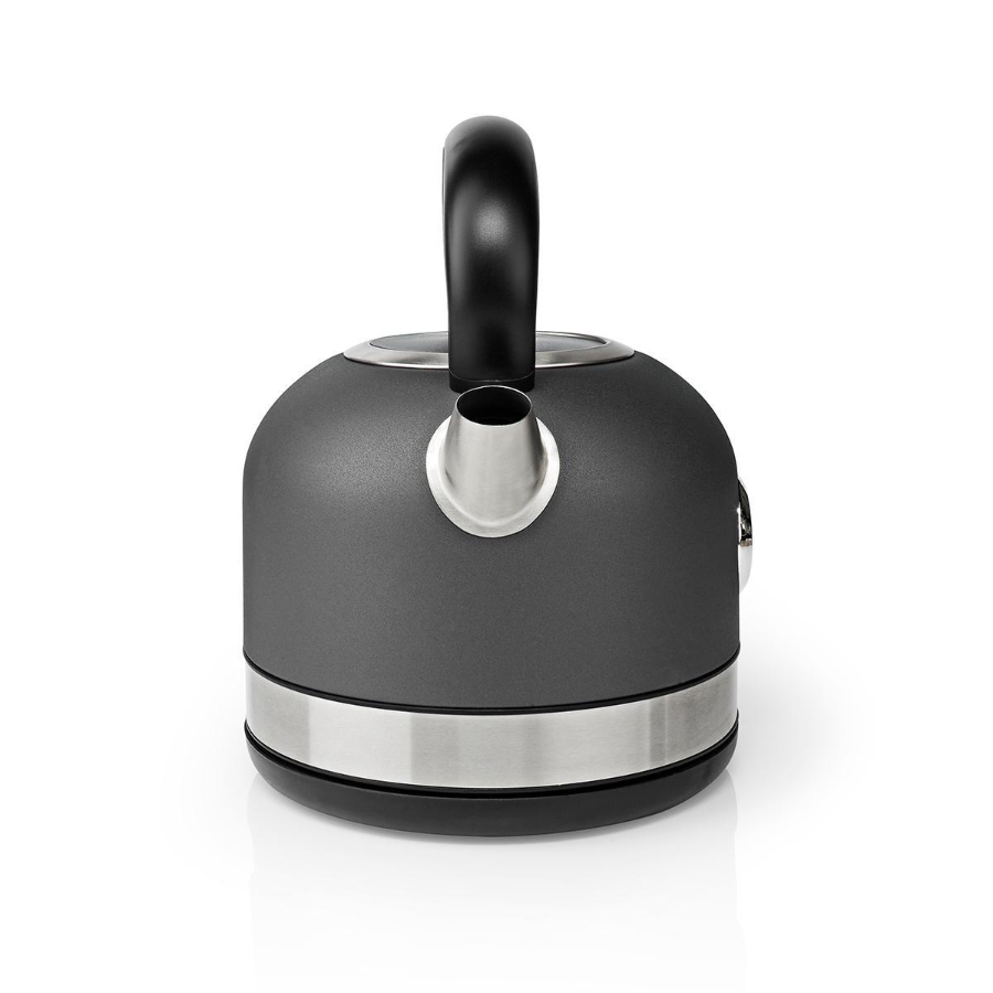 Nedis KAWK310EGY Wasserkocher 1.7 l | Edelstahl | Grau  Temperaturanzeige | Um 360 Grad drehbar