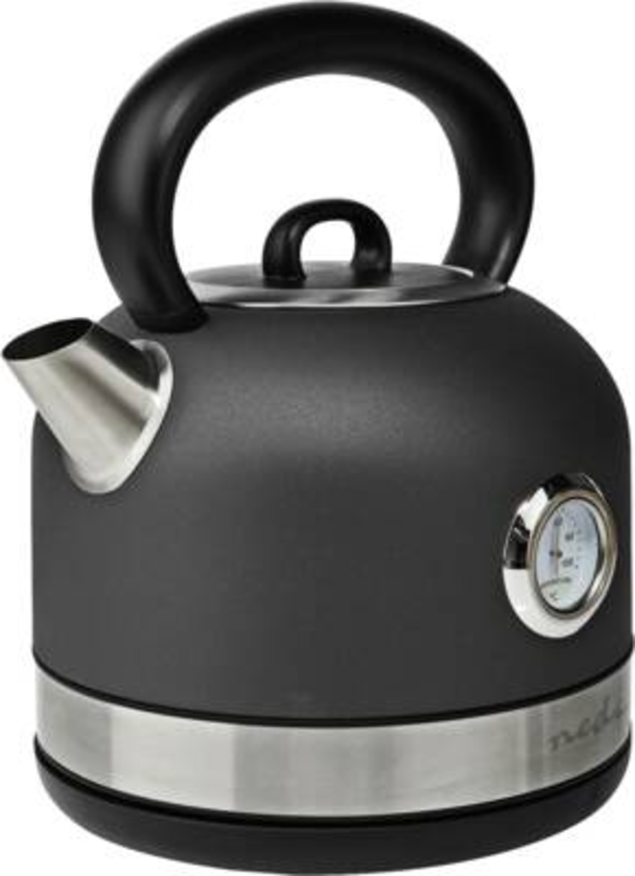 Nedis KAWK310EGY Wasserkocher 1.7 l | Edelstahl | Grau  Temperaturanzeige | Um 360 Grad drehbar
