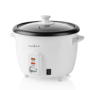 Nedis KARC10WT Reiskocher 1.0 l | 400 W | Antihaft-Beschichtung  Herausnehmbare Schüssel | Automatische Abschaltung