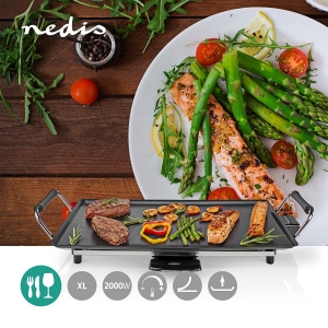 Nedis FCTE110EBK50 Teppanyaki-Tischgrill Backfläche (L x B): 47.5 x 26.5 cm | 5 Wärmeeinstellungen