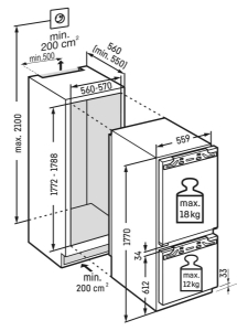 Liebherr IRCf 5121 Plus Integrierbarer Kühlschrank  mit Kellerfach  und EasyFresh FH+