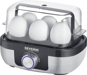 Severin EK3167 Eierkocher Edelstahl-Schwarz 
