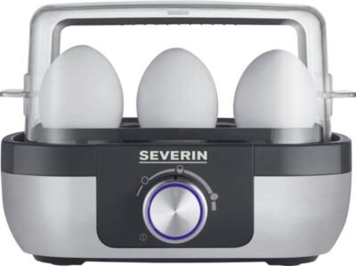 Severin EK3167 Eierkocher Edelstahl-Schwarz 