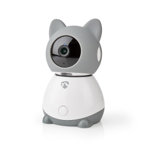 Nedis WIFICI30CGY Smartlife Innenkamera WLAN | Full HD 1080p  Pan tilt  Cloud / MicroSD | mit Bewegungssensor | Nachtsicht