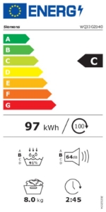 Siemens WQ33G2D40 Wärmepumentrockner Weiss 8kg A+++