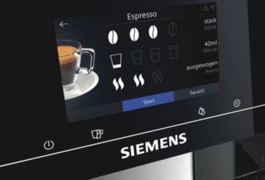 Siemens TP707D06 EQ.700 Kaffee-Vollautomat Schwarz Full-Touch-Display