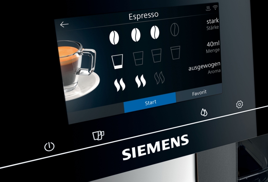 Siemens TP707D06 EQ.700 Kaffee-Vollautomat Schwarz Full-Touch-Display