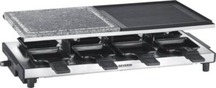 Severin RG2373 Raclette Edelstahl-Schwarz 