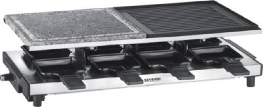 Severin RG2373 Raclette Edelstahl-Schwarz 
