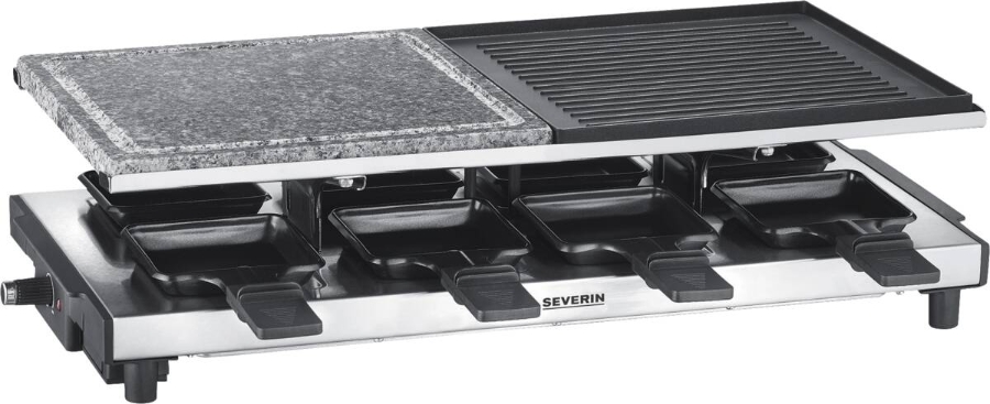 Severin RG2373 Raclette Edelstahl-Schwarz 