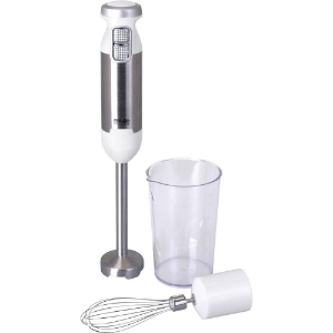 Silva Schneider SM6050 Stabmixer 600 W mit Mixbecher Edelstahl, Weiß  