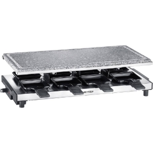 Severin RG2374 Raclette mit Naturgrillstein Kunststoff/Edelstahl, schwarz 