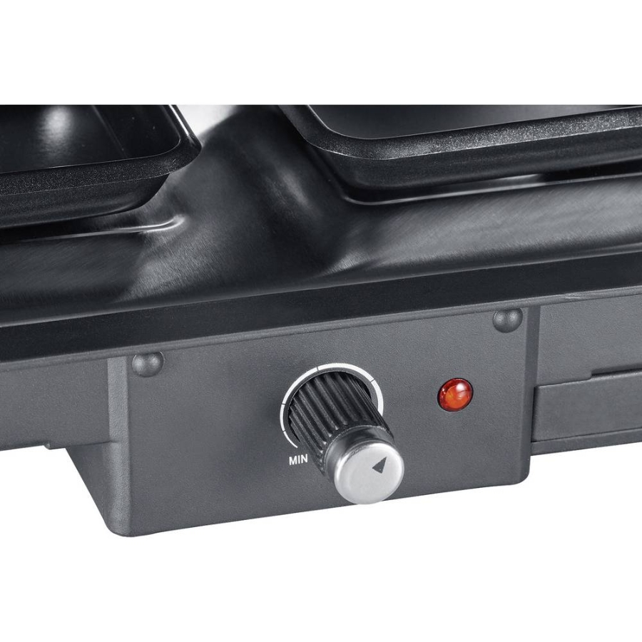 Severin RG2374 Raclette mit Naturgrillstein Kunststoff/Edelstahl, schwarz 