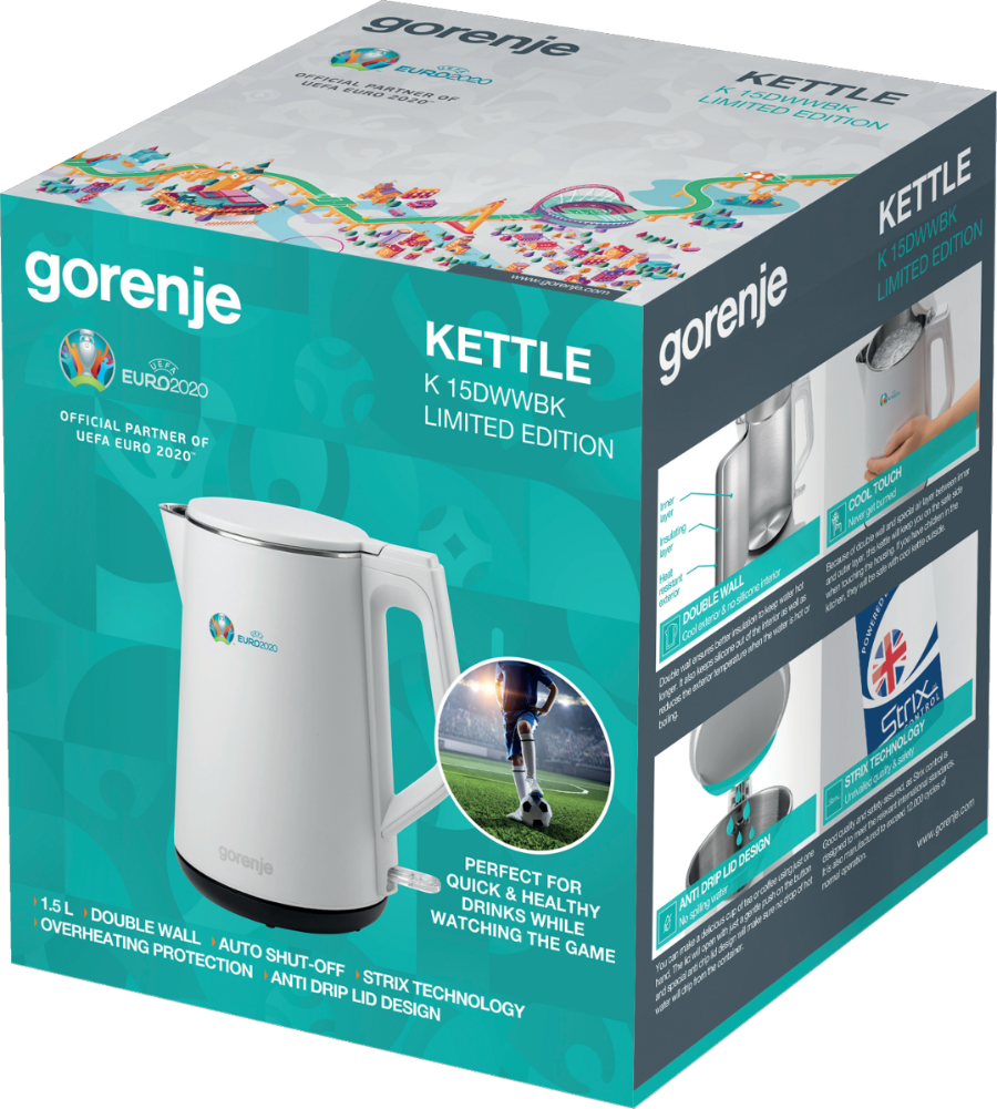 Gorenje K15DWWBK Wasserkocher 1.5 l weiß 