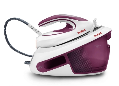 Tefal SV8054 Dampfbügelstation 6.5 Bar 2800W 1.8 L weiß/lila Optimale Dampf-/Temperaturkombination für alle Stoffarten