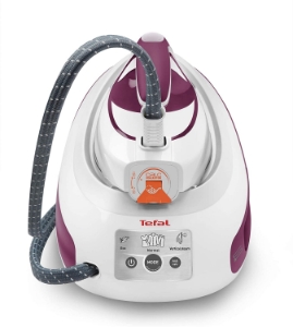 Tefal SV8054 Dampfbügelstation 6.5 Bar 2800W 1.8 L weiß/lila Optimale Dampf-/Temperaturkombination für alle Stoffarten