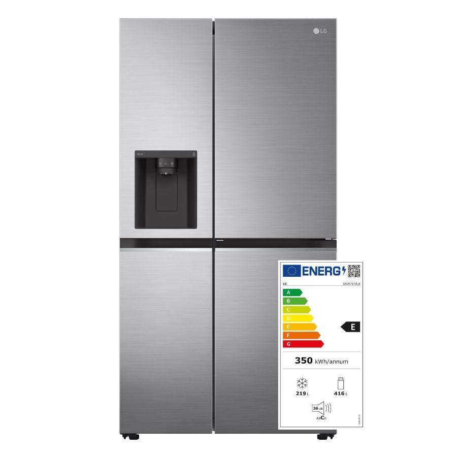 LG GSJV71PZLE Side-by-Side mit Door-in-Door ™  Eis-, Crushed Ice- und Wasserspender | 635 Liter