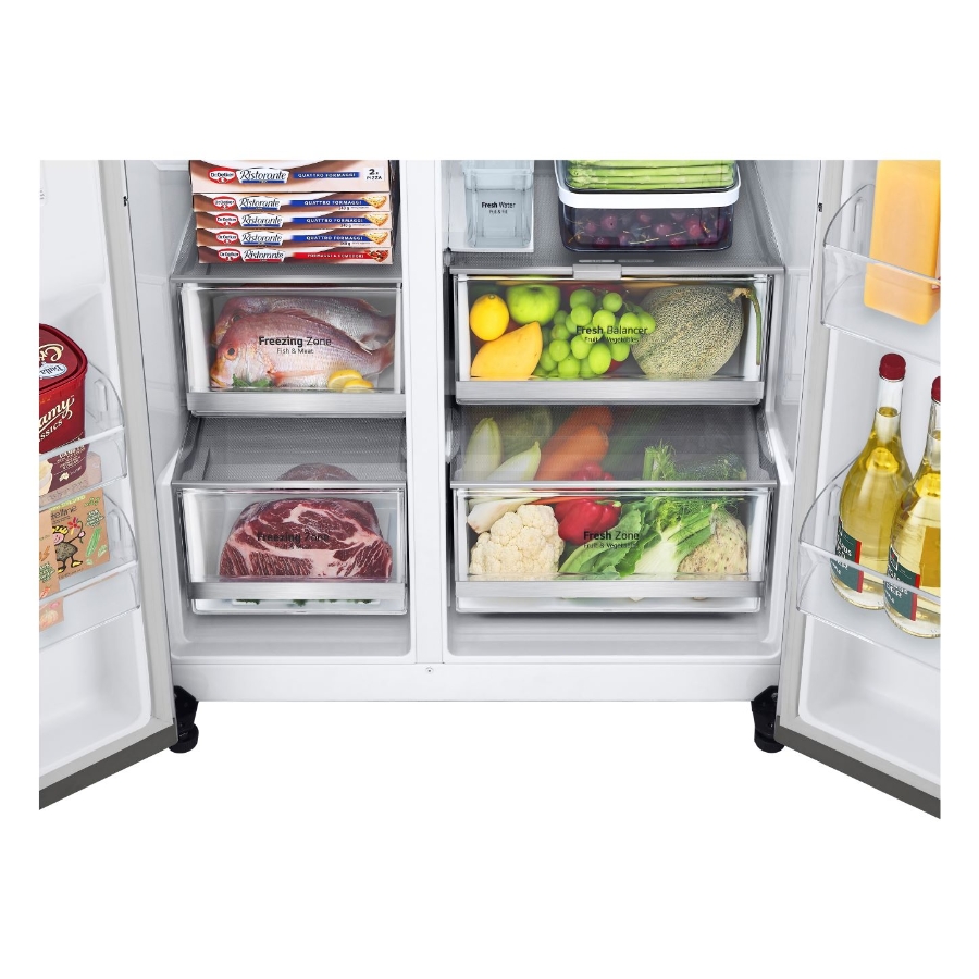 LG GSJV71PZLE Side-by-Side mit Door-in-Door ™  Eis-, Crushed Ice- und Wasserspender | 635 Liter