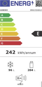 Gorenje NRK619EABXL4 Kühl- und Gefrierkombination NoFrost Plus