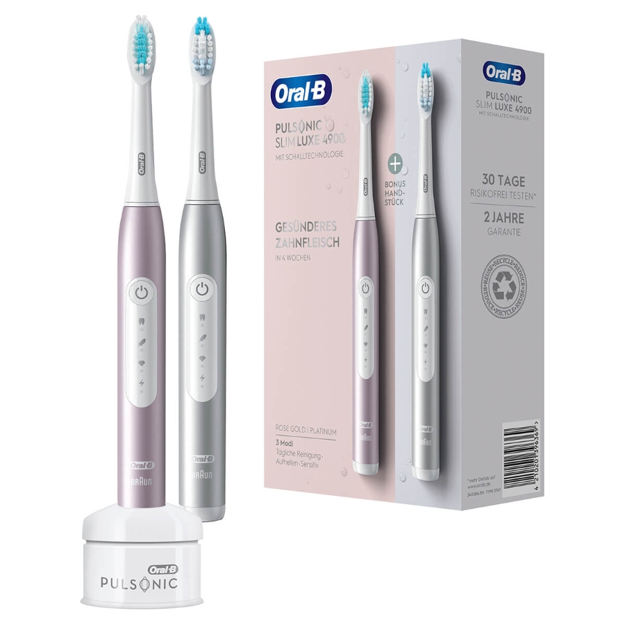 Oral-B Pulsonic Slim Luxe 4900 Platinum/Rosegold mit 2. Hand 