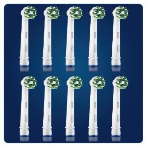 Oral-B Aufsteckbürsten CrossAction, CleanMaximizer 10er FFU, weiß