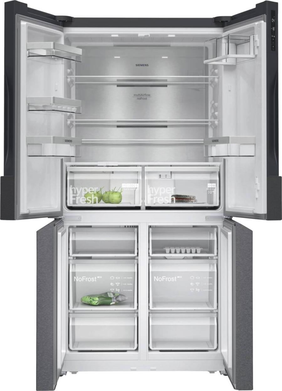 Siemens KF96NAXEA Side by Side Frenchdoor Edelstahl-Schwarz 
