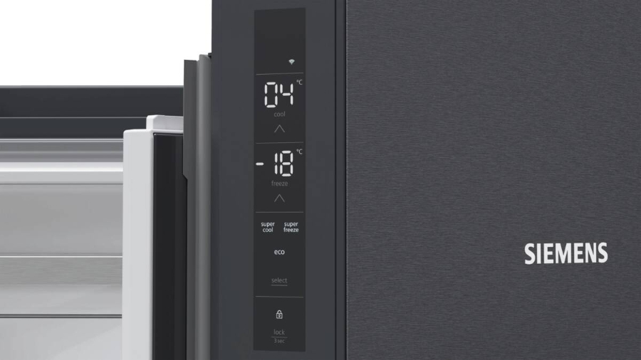 Siemens KF96NAXEA Side by Side Frenchdoor Edelstahl-Schwarz 
