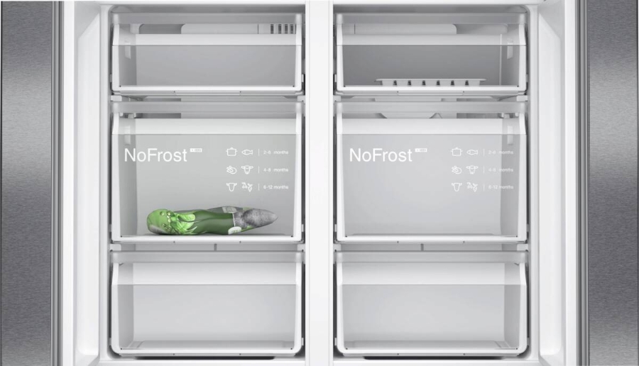 Siemens KF96NAXEA Side by Side Frenchdoor Edelstahl-Schwarz 