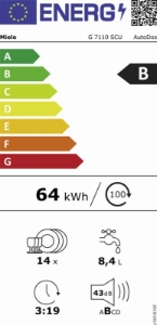 Miele G 7110 SCU AutoDos  CLST 60cm Unterbau GESCHIRRSPÜLER
