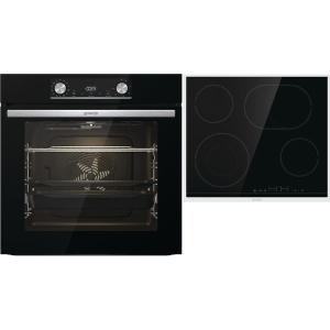Gorenje BOSX6737E06BG Einbauherdset Schwarz mit Glaskeramikkochfeld ECT43X